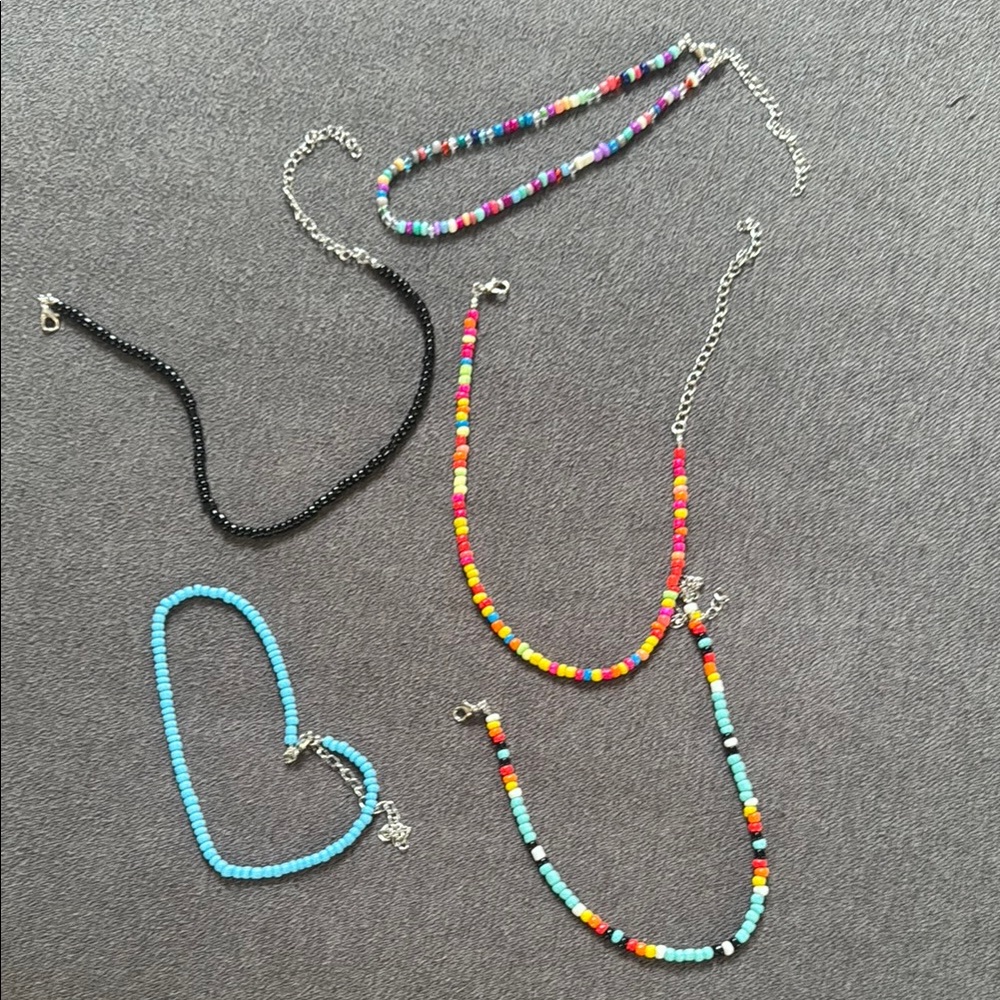 Colorful Beaded Necklace Set